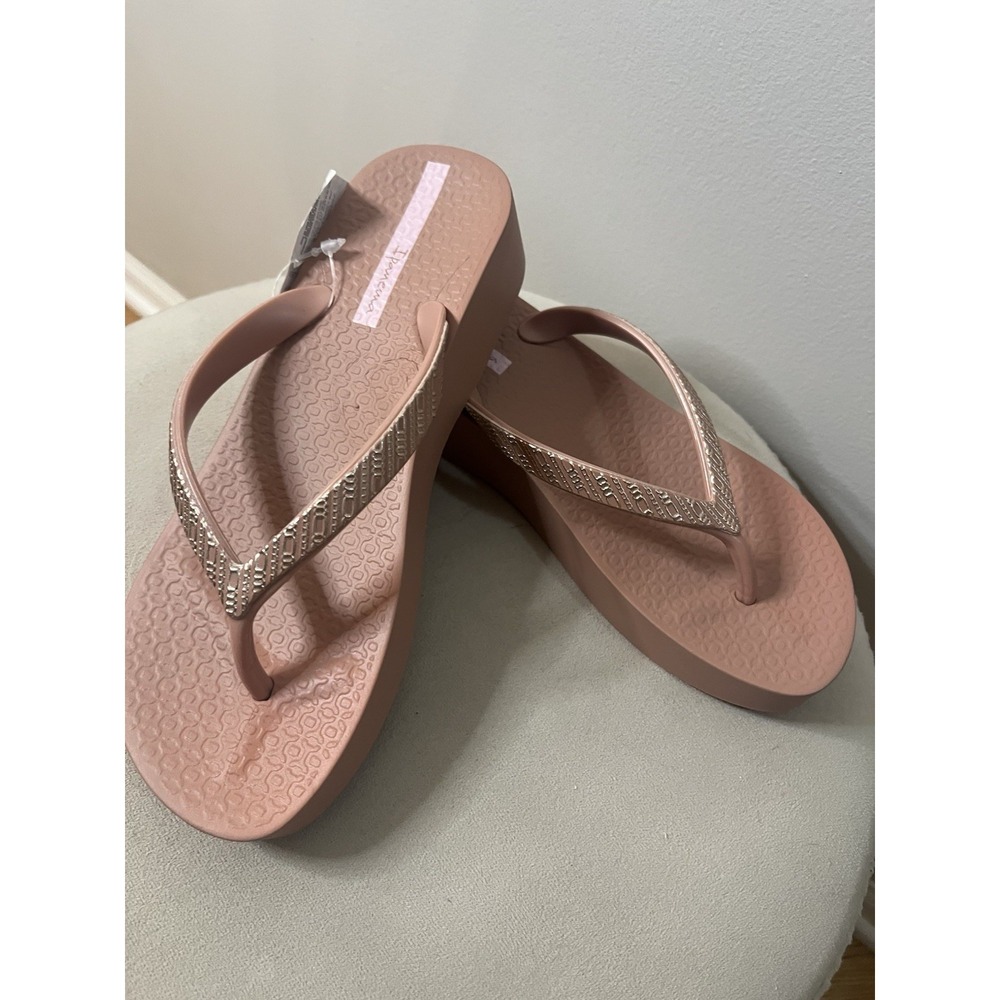 Ipanema Women's Mesh VIII Platform Sandals, Pink/Rose Flip Flop Size 8 - Picture 5 of 6